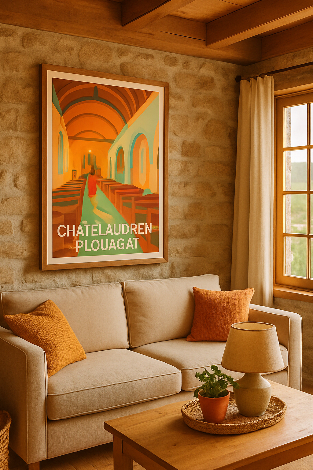 Affiche Châtelaudren-Plouagat — Lumières sacrées et sérénité intérieure · poster d'art de Châtelaudren-Plouagat