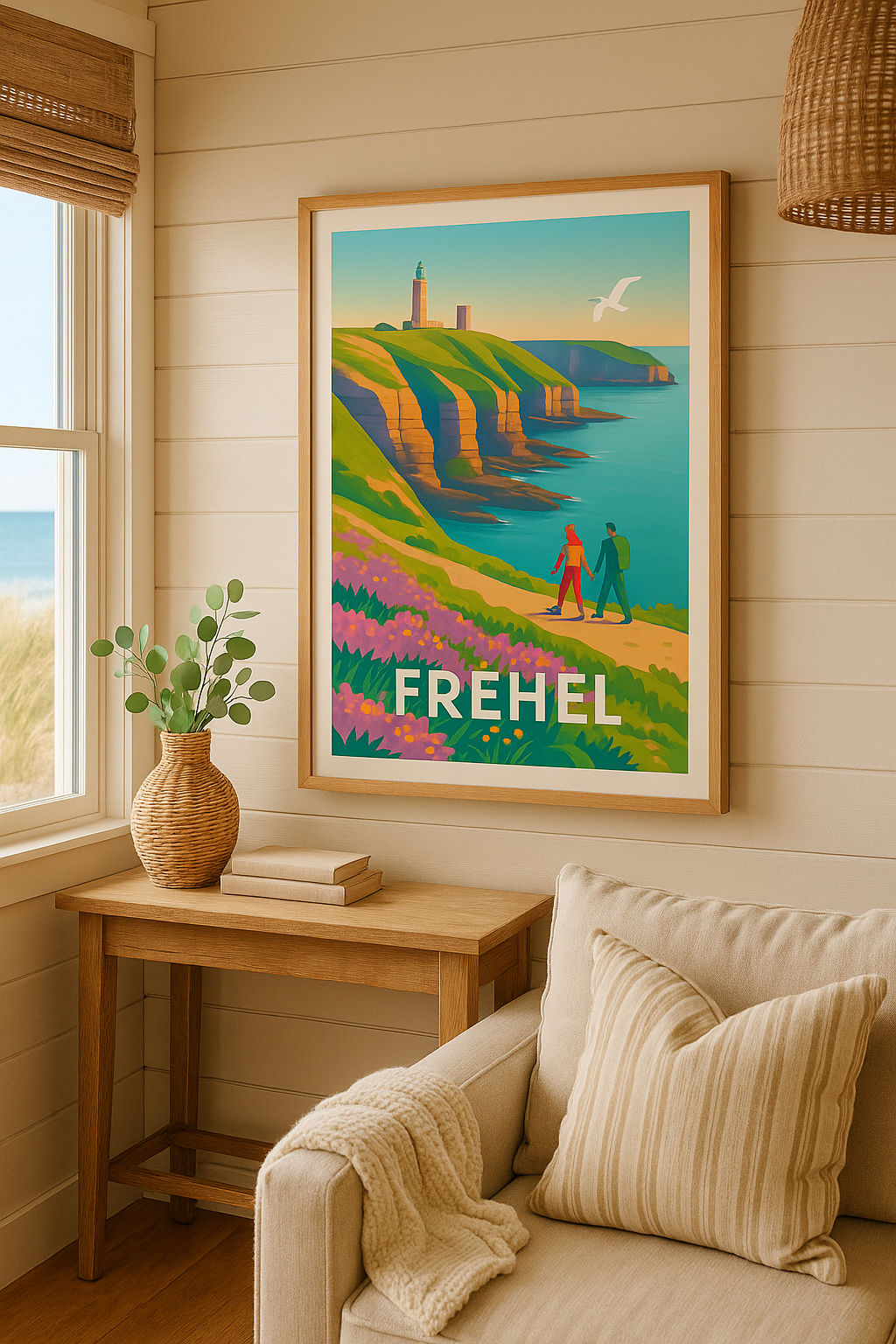 Affiche Fréhel — Balade au sommet des falaises · poster d'art de Fréhel