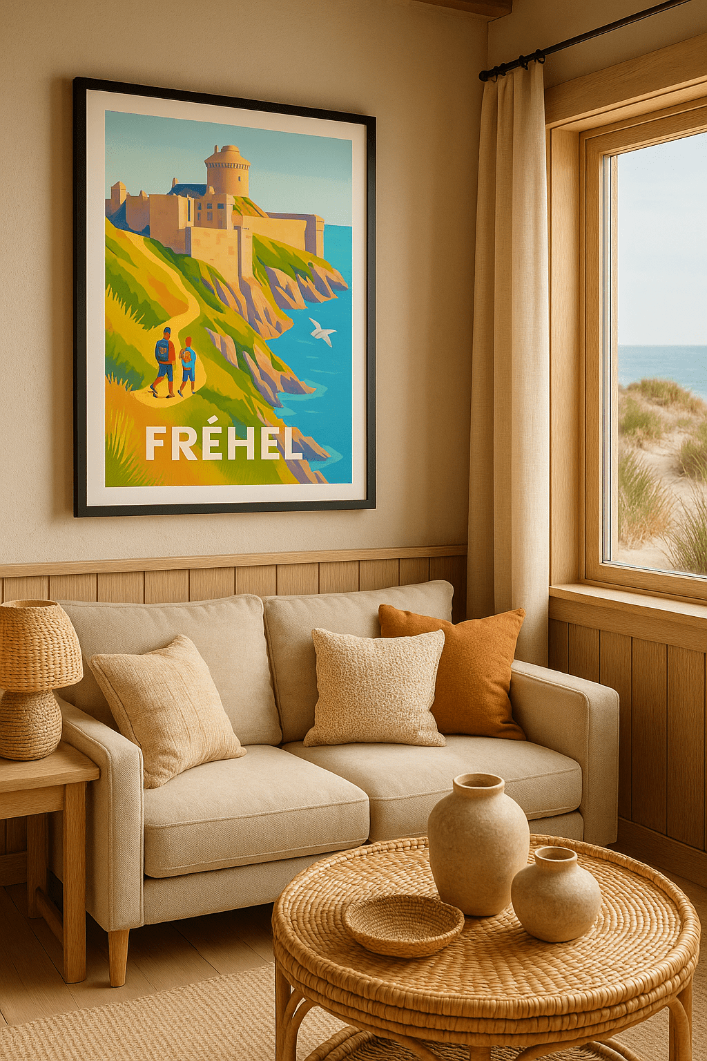 Affiche Fréhel — Escapade entre mer et château · poster d'art de Fréhel