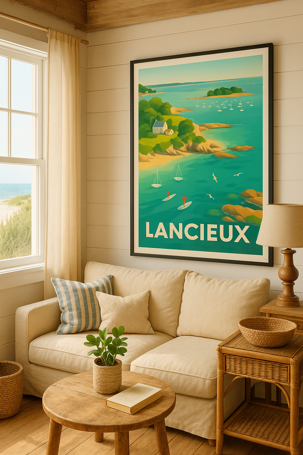 Côtes-d'Armor France Affiche de Lancieux - L'escapade côtière paisible