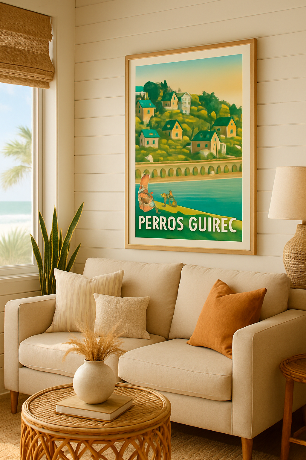 Côtes-d'Armor France Affiche de Perros-Guirec - Charme éternel de la côte bretonne