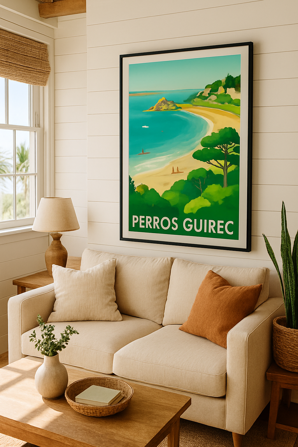 Côtes-d'Armor France Affiche de Perros-Guirec - Escapade bretonne au bord de la mer