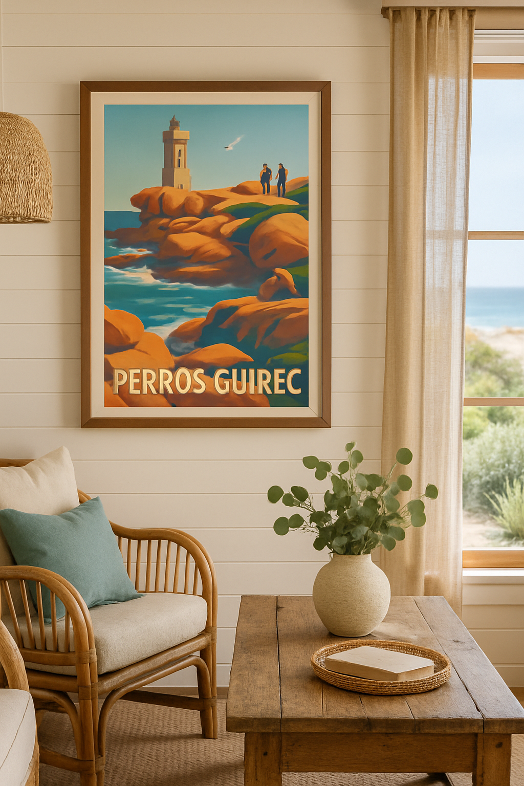 Côtes-d'Armor France Affiche de Perros-Guirec - Escapade sur la Côte de Granit Rose