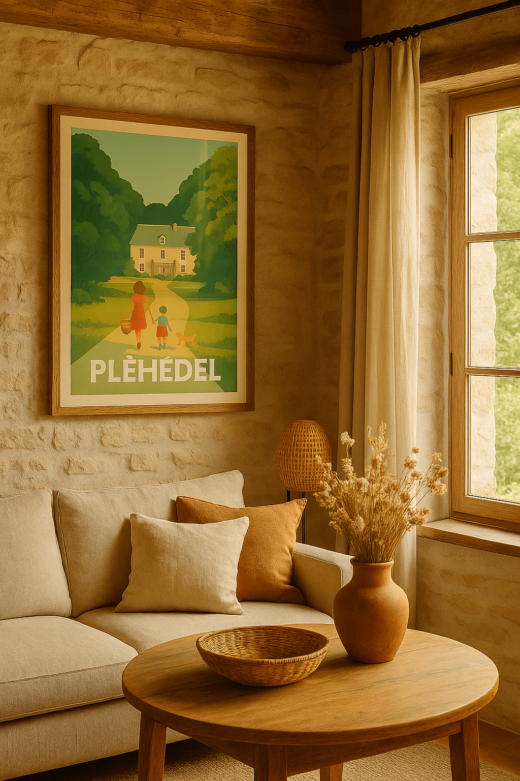 Affiche Pléhédel — Balade champêtre en toute sérénité · poster d'art de Pléhédel