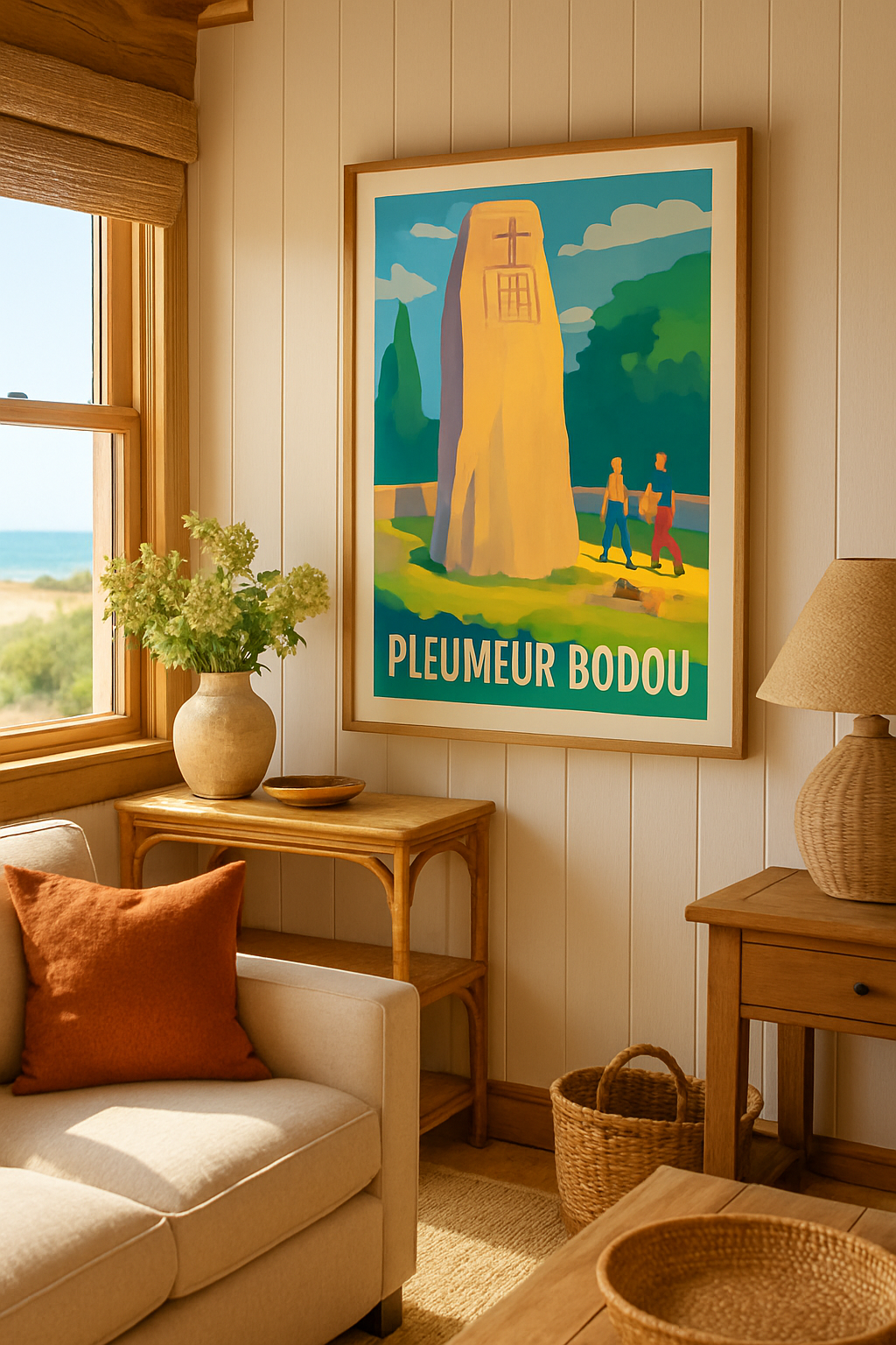 Côtes-d'Armor France Affiche de Pleumeur-Bodou - L'élégance du monument breton