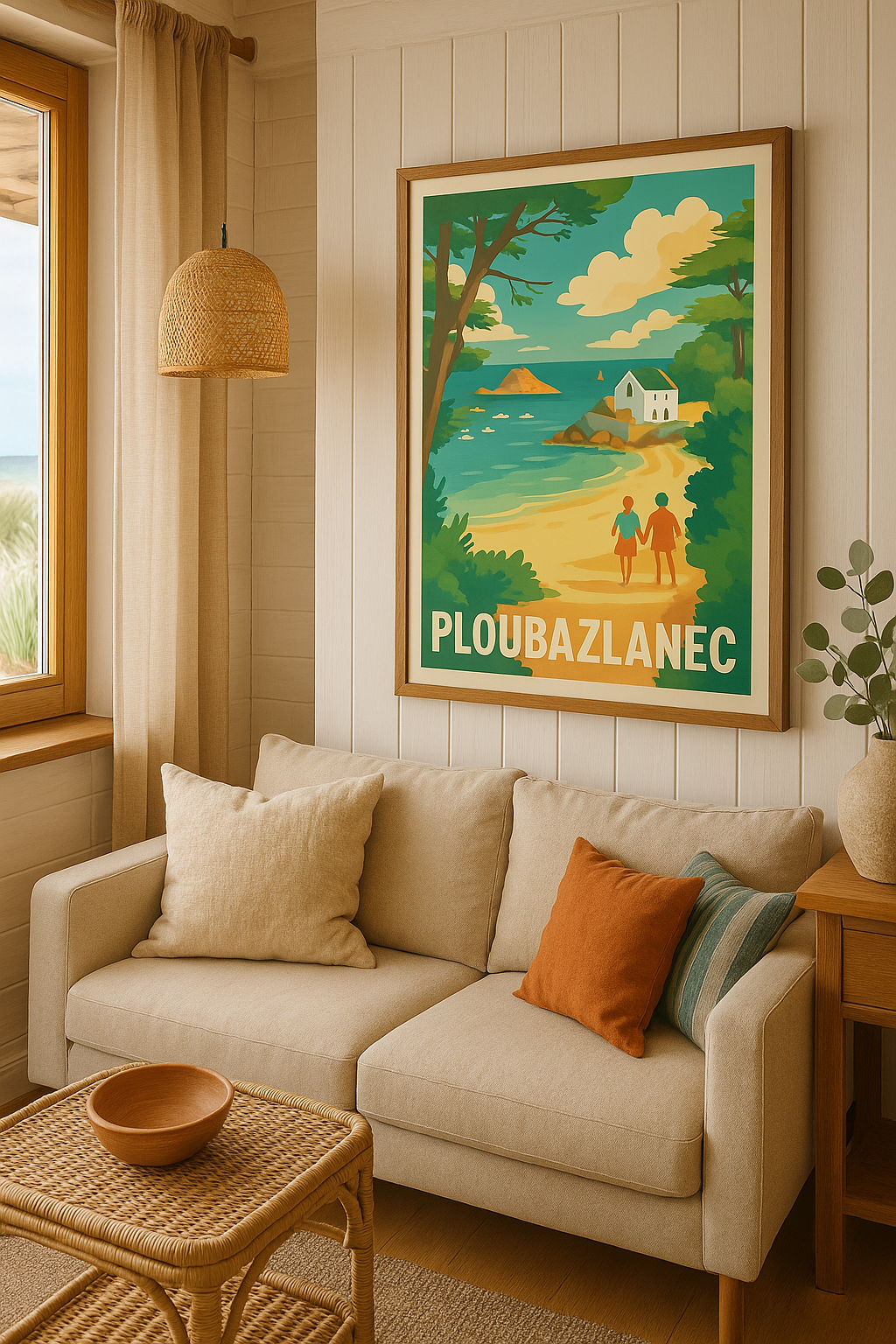 Côtes-d'Armor France Affiche de Ploubazlanec - Évasion côtière et douceur bretonne
