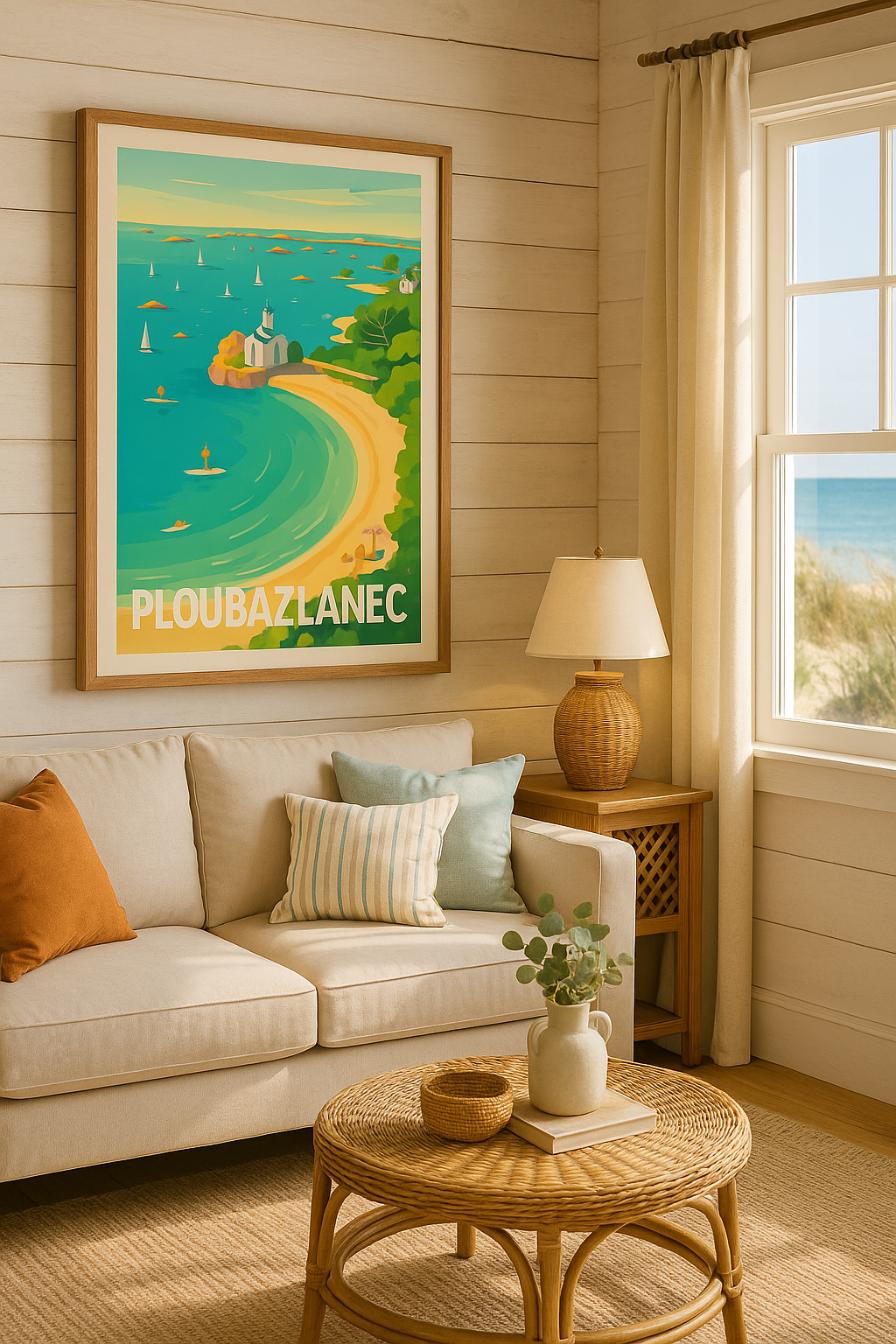 Côtes-d'Armor France Affiche de Ploubazlanec - Évasion et douceur bretonne