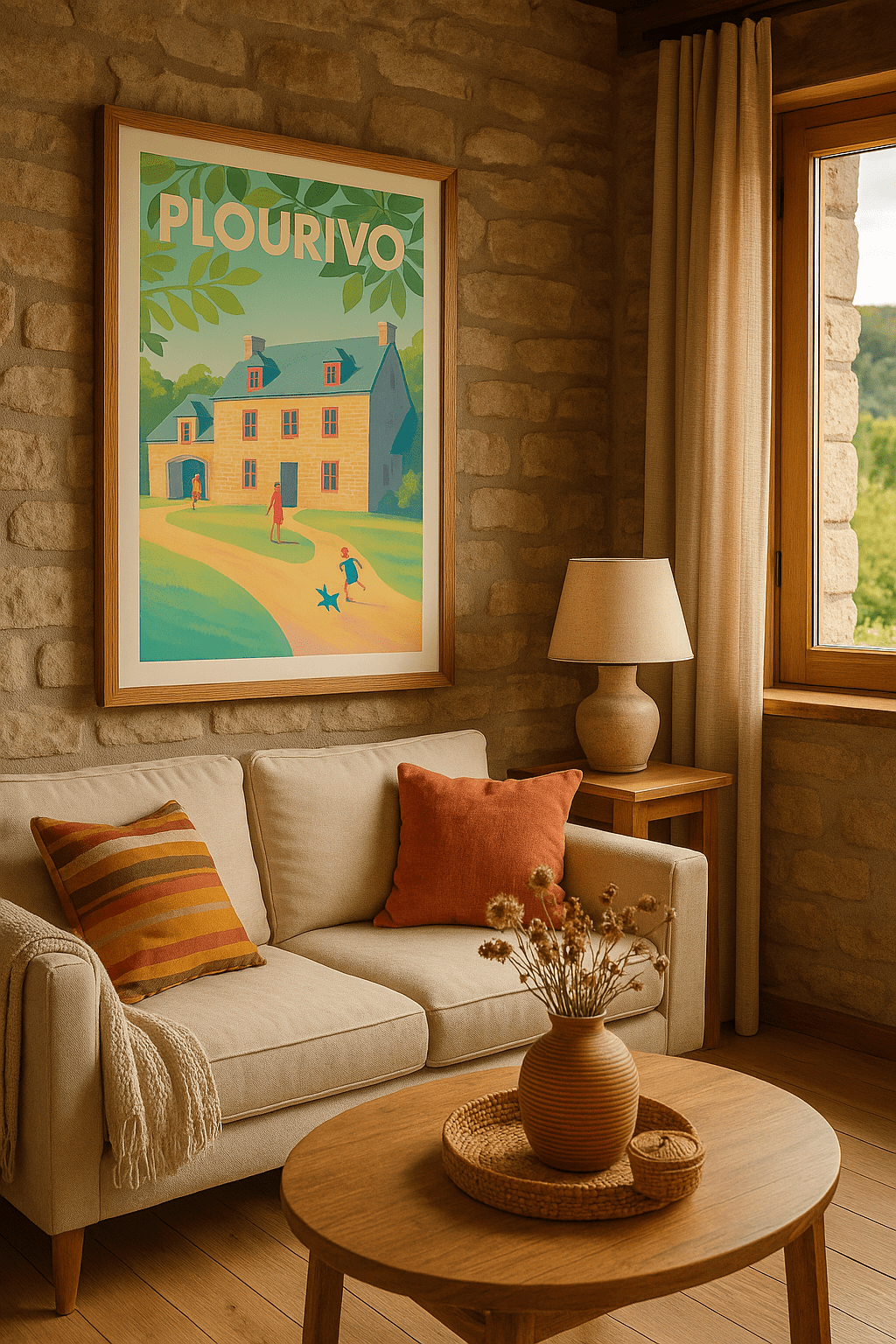 Affiche Plourivo — Douceur de Vie Bretonne · poster d'art de Plourivo