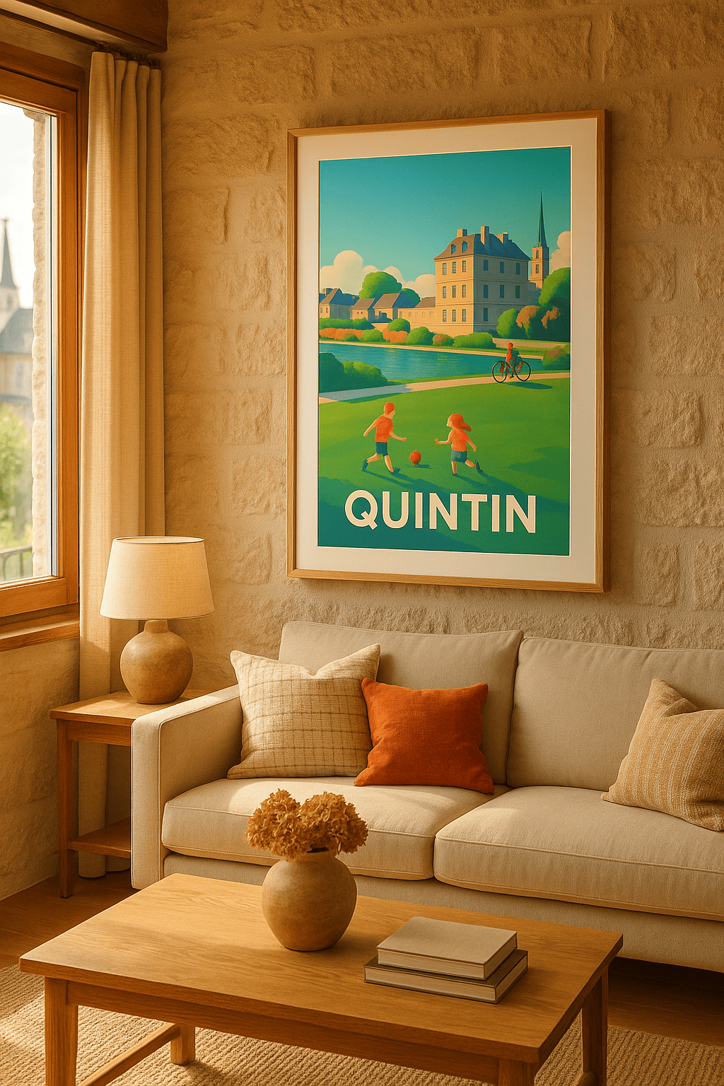 Affiche Quintin — Douceur de vie au bord de l'eau · poster d'art de Quintin