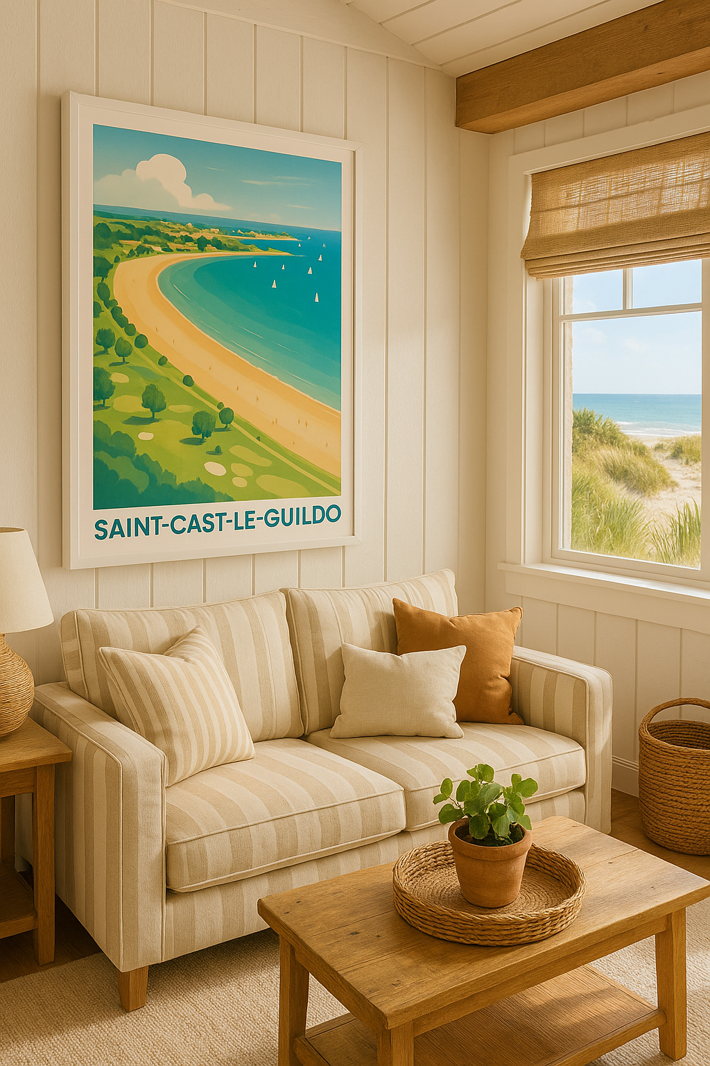 Affiche Saint-Cast-le-Guildo — Évasion balnéaire et nature préservée · poster d'art de Saint-Cast-le-Guildo