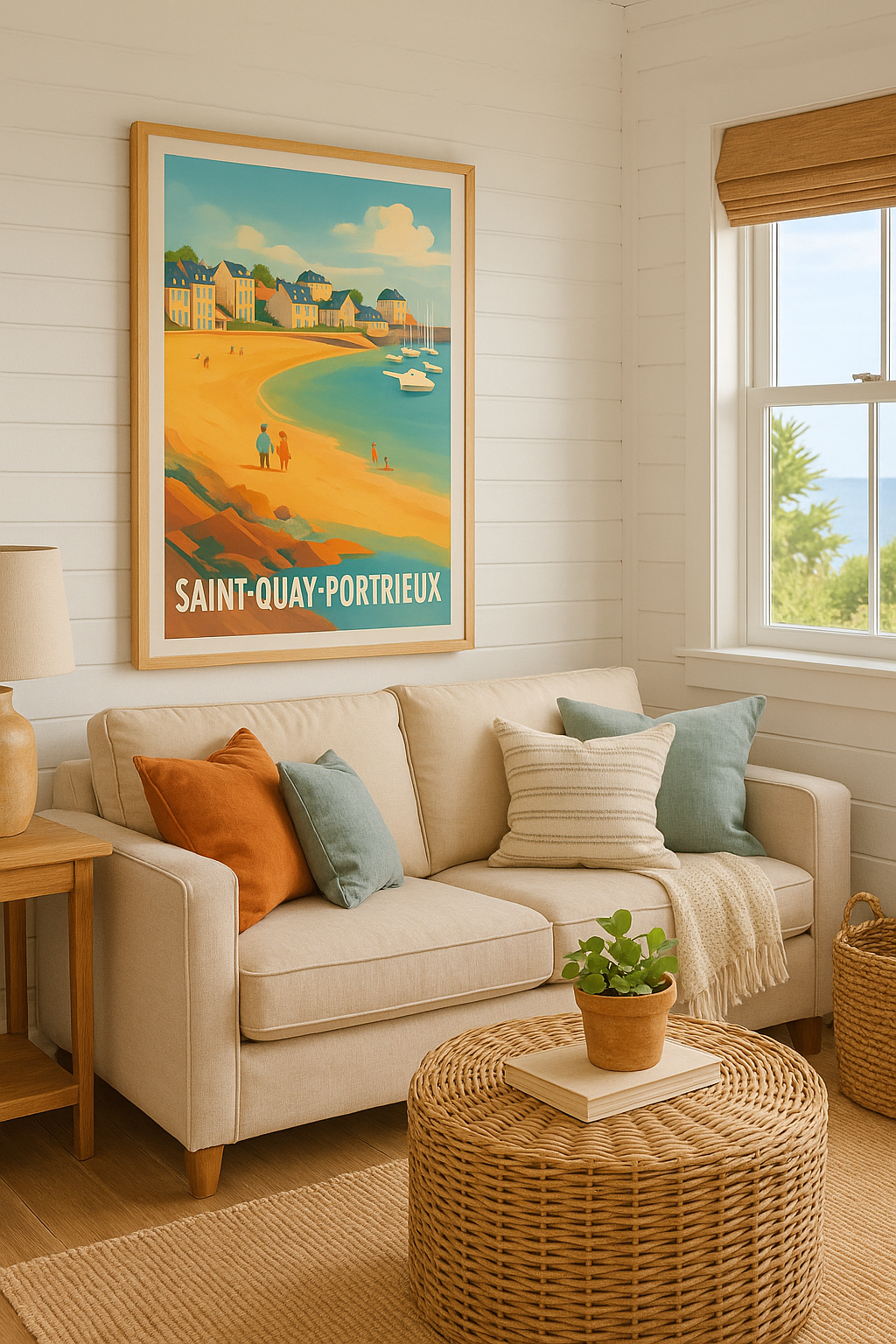 Côtes-d'Armor France Affiche de Saint-Quay-Portrieux - Charme côtier et douceur de vivre