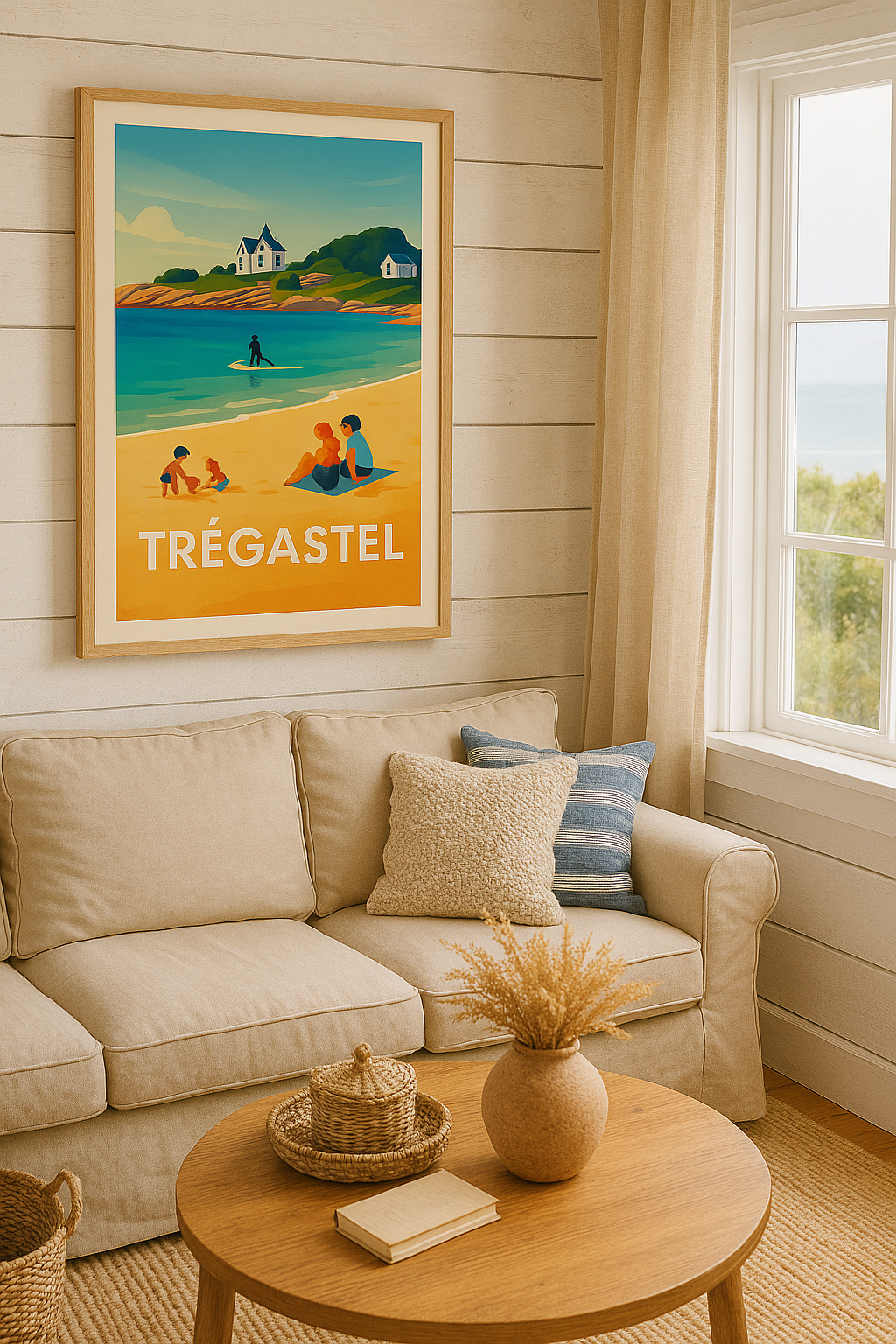 Affiche Trégastel — L'évasion côtière en Bretagne · poster d'art de Trégastel