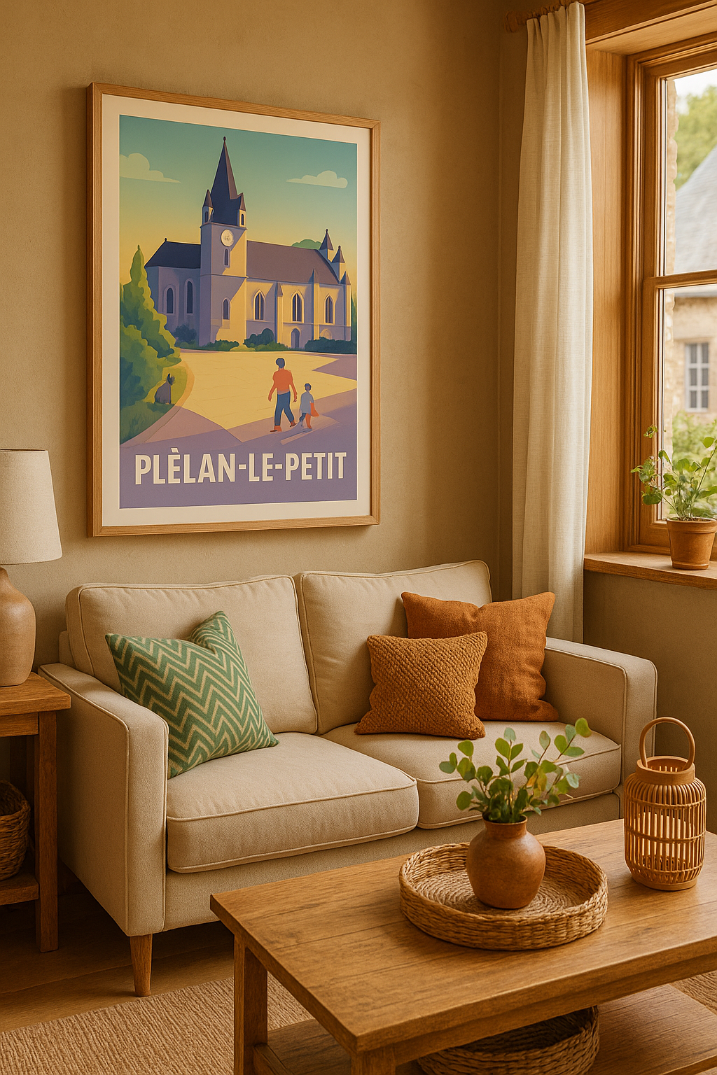 Affiche Plélan-le-Petit — Charme et Sérénité en Pays Breton · poster d'art de Plélan-le-Petit