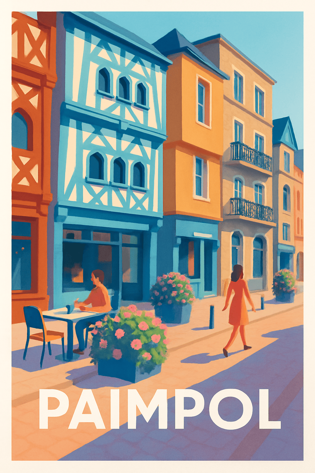 Côtes-d'Armor France Pas de Cadre / 20 × 30cm Affiche de Paimpol - Charme et couleurs bretonnes