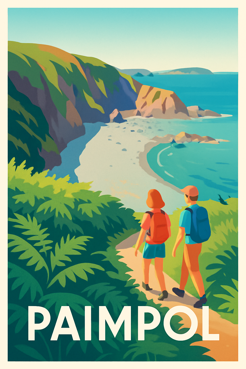 Côtes-d'Armor France Pas de Cadre / 20 × 30cm Affiche de Paimpol - Escapade nature entre mer et falaises