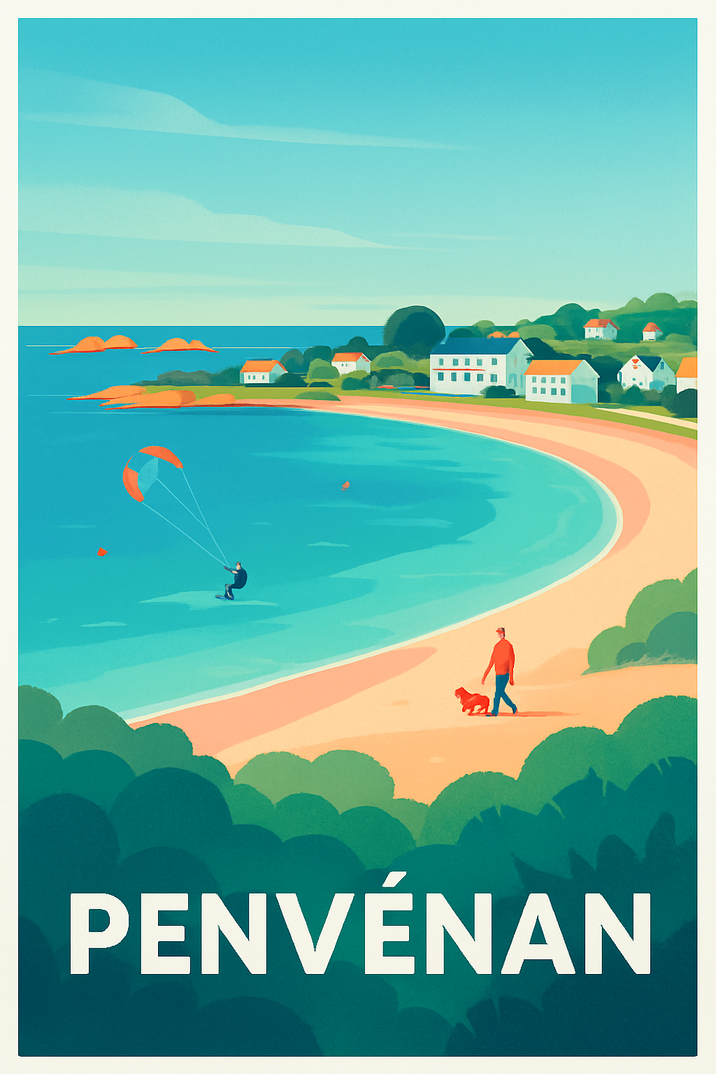 Affiche Penvénan — Escapade tranquille au bord de mer · poster d'art de Penvénan