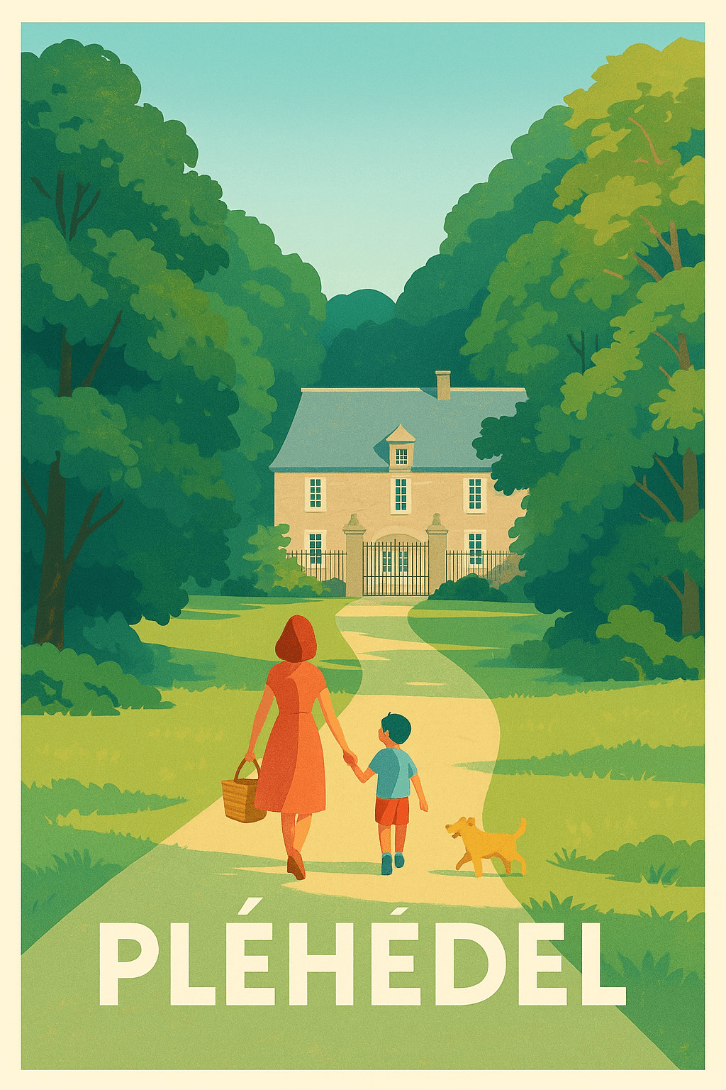 Côtes-d'Armor France Pas de Cadre / 20 × 30cm Affiche de Pléhédel - Balade champêtre en toute sérénité