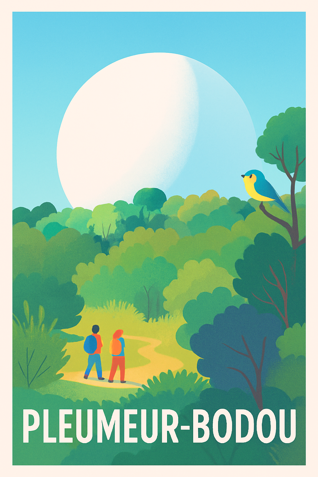 Affiche Pleumeur-Bodou — Évasion Nature et Sérénité · poster d'art de Pleumeur-Bodou