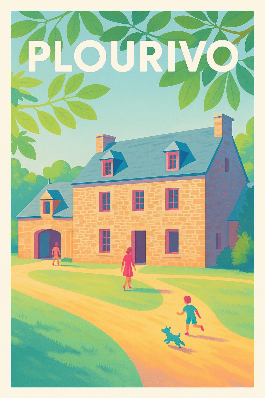 Côtes-d'Armor France Pas de Cadre / 20 × 30cm Affiche de Plourivo - Douceur de Vie Bretonne
