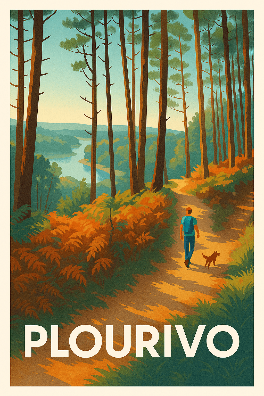 Affiche Plourivo — Échappée nature en forêt bretonne · poster d'art de Plourivo