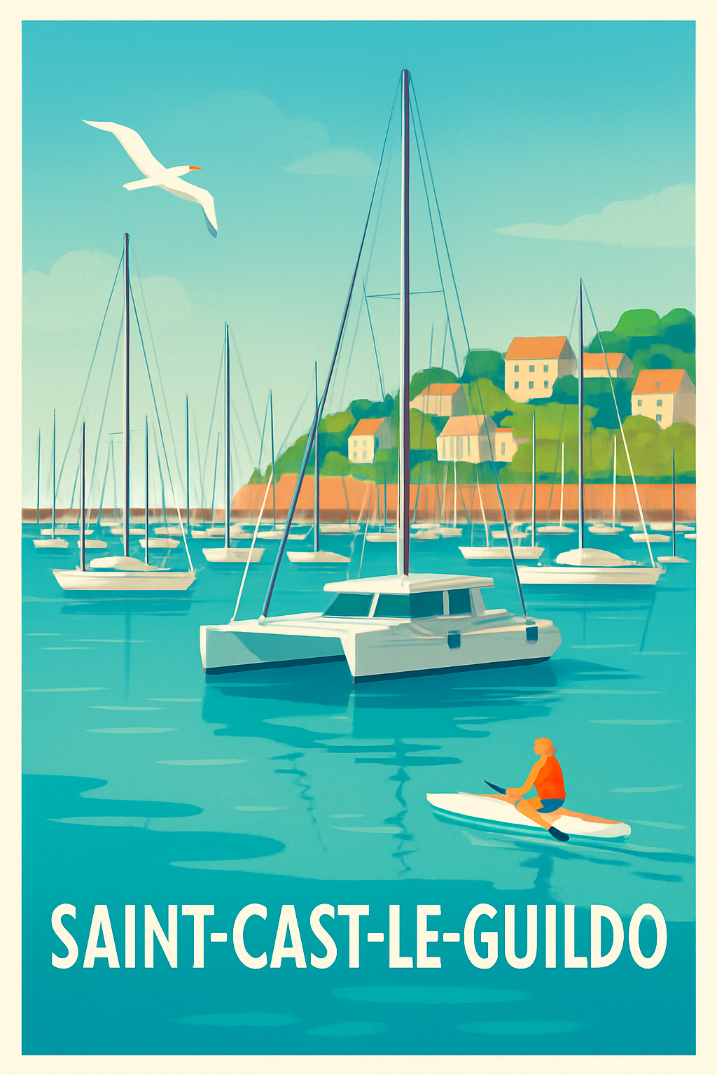 Affiche Saint-Cast-le-Guildo — Sérénité et Harmonie sur la Côte d'Émeraude · poster d'art de Saint-Cast-le-Guildo