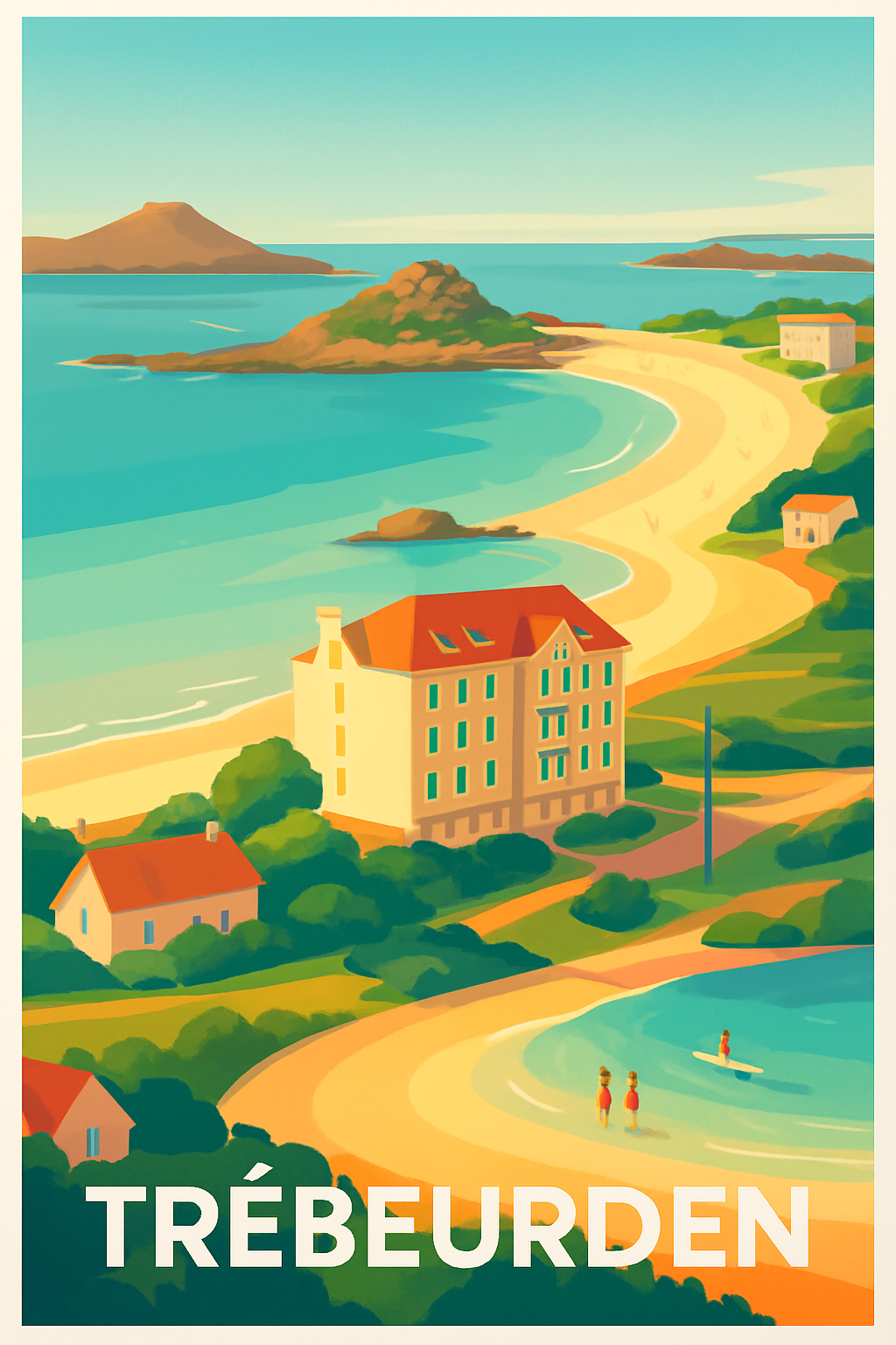 Affiche Trébeurden — Escapade Balnéaire et Tranquillité Bretonne · poster d'art de Trébeurden