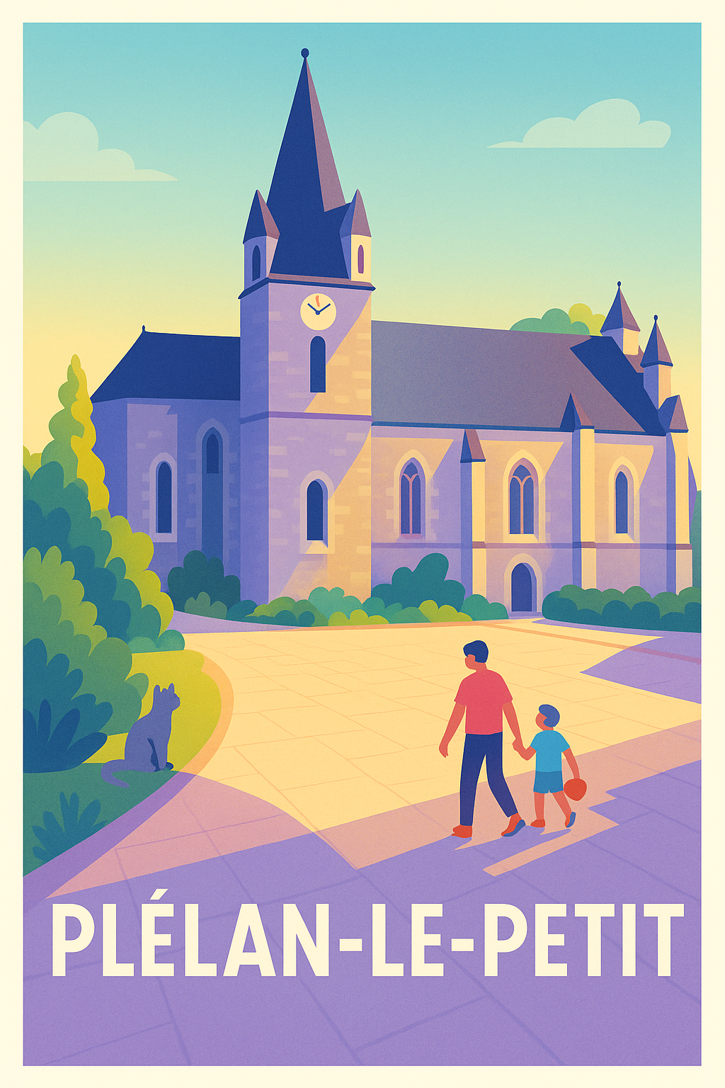 Affiche Plélan-le-Petit — Charme et Sérénité en Pays Breton · poster d'art de Plélan-le-Petit
