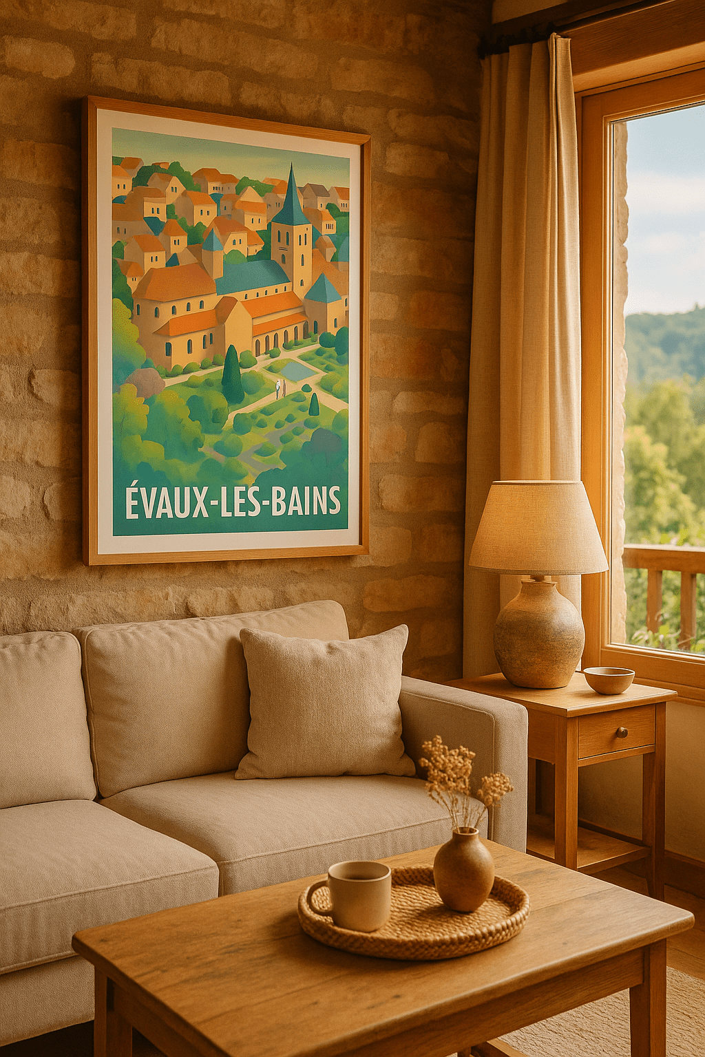 Creuse France Affiche de Évaux-les-Bains - Charme historique et nature apaisante