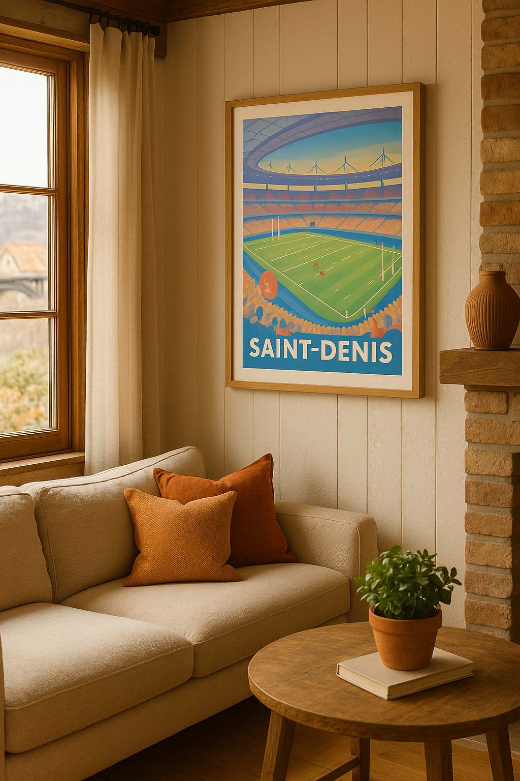 Mise en situation Affiche Saint-Denis - L'esprit du stade en affiche