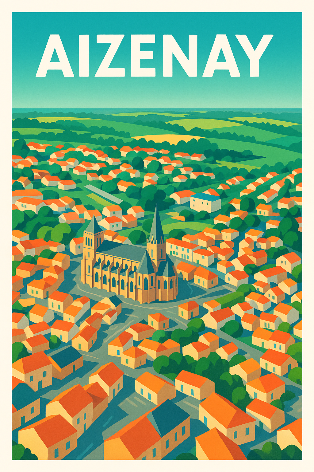 Affiche de Aizenay - Charme et couleurs de la petite ville
