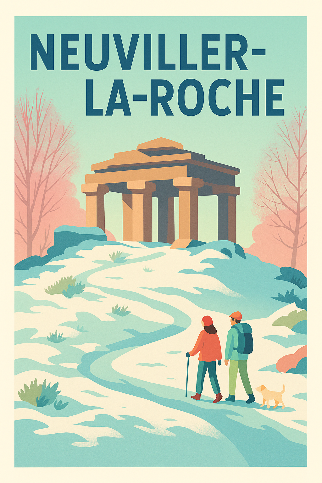 Affiche Neuviller-la-Roche — Invitation à la découverte hivernale · poster d'art de Neuviller-la-Roche