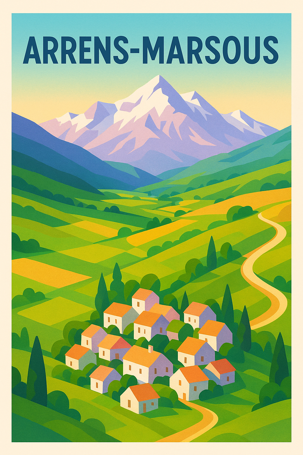 Affiche de Arrens-Marsous - Le charme authentique des Pyrénées
