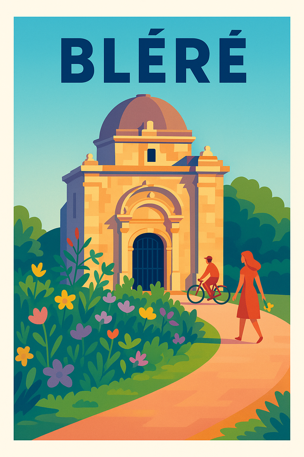 Affiche de Bléré - L'élégance historique au cœur de la nature