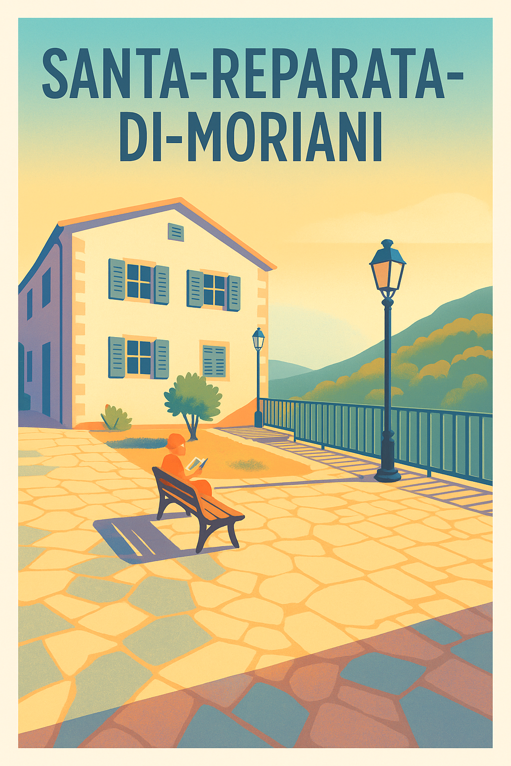 Affiche Santa-Reparata-di-Moriani — Charme paisible au soleil corse · poster d'art de Santa-Reparata-di-Moriani