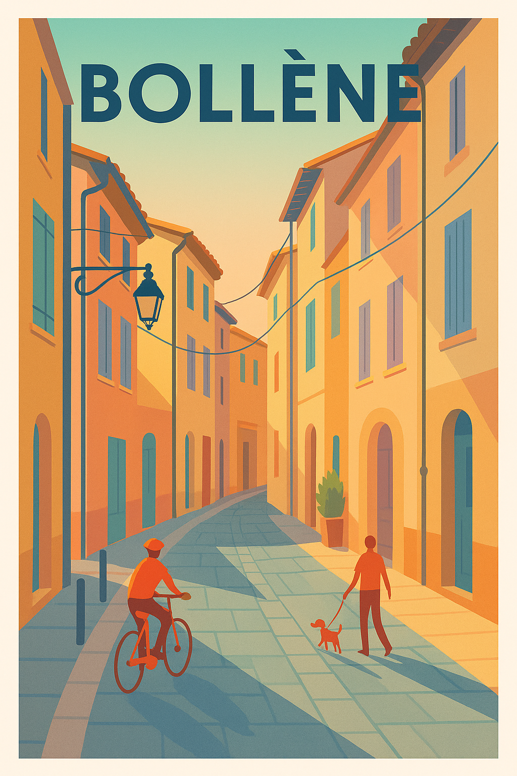 Affiche de Bollène - Promenade en douceur dans les ruelles ensoleillées