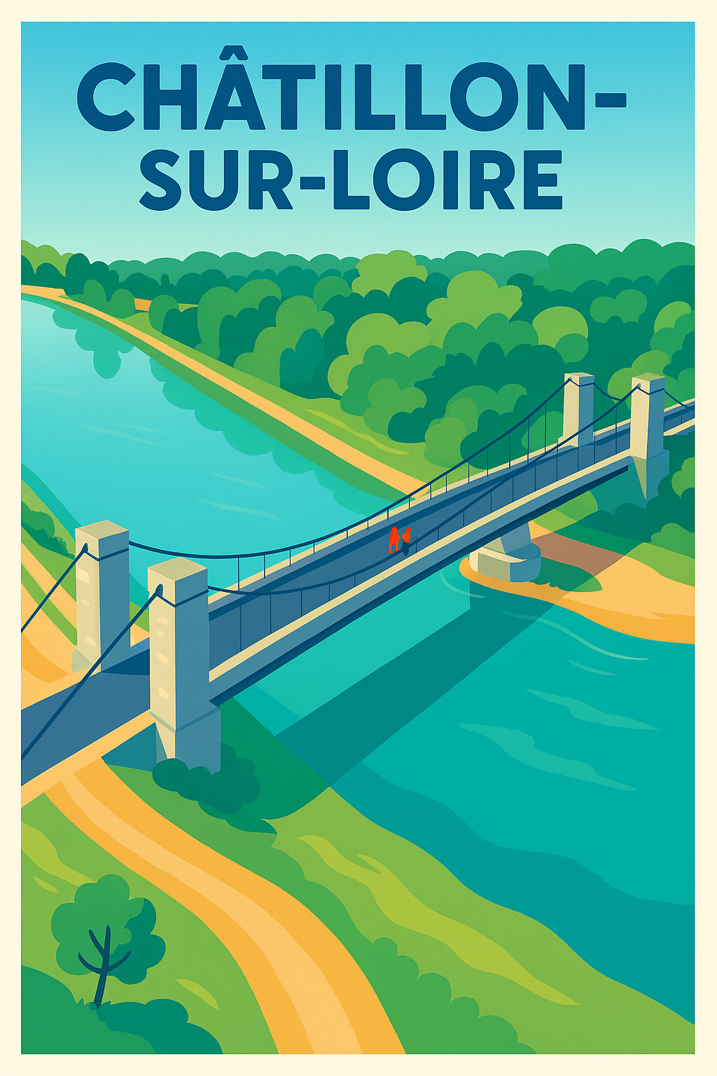 Affiche de Châtillon-sur-Loire - Harmonie entre nature et patrimoine