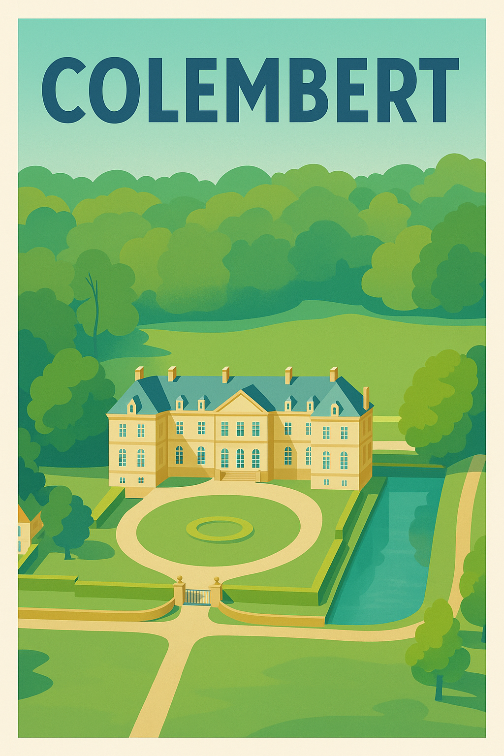 Affiche de Colembert - Élégance et charme à la campagne
