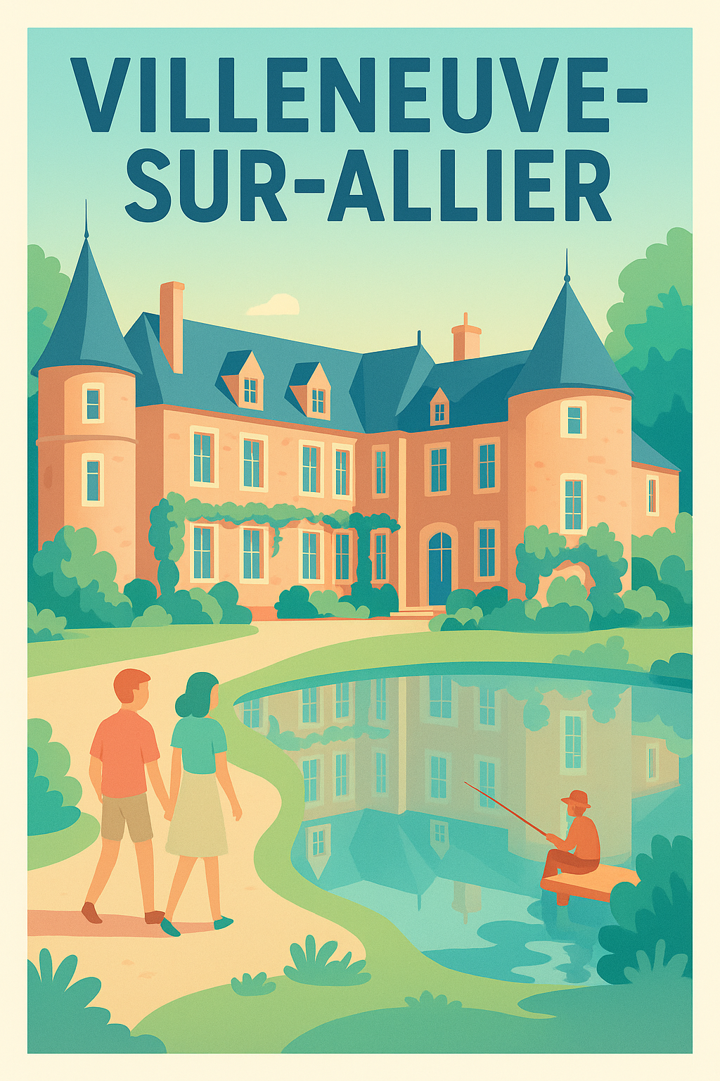 Affiche de Villeneuve-sur-Allier - Charme calme et bucolique