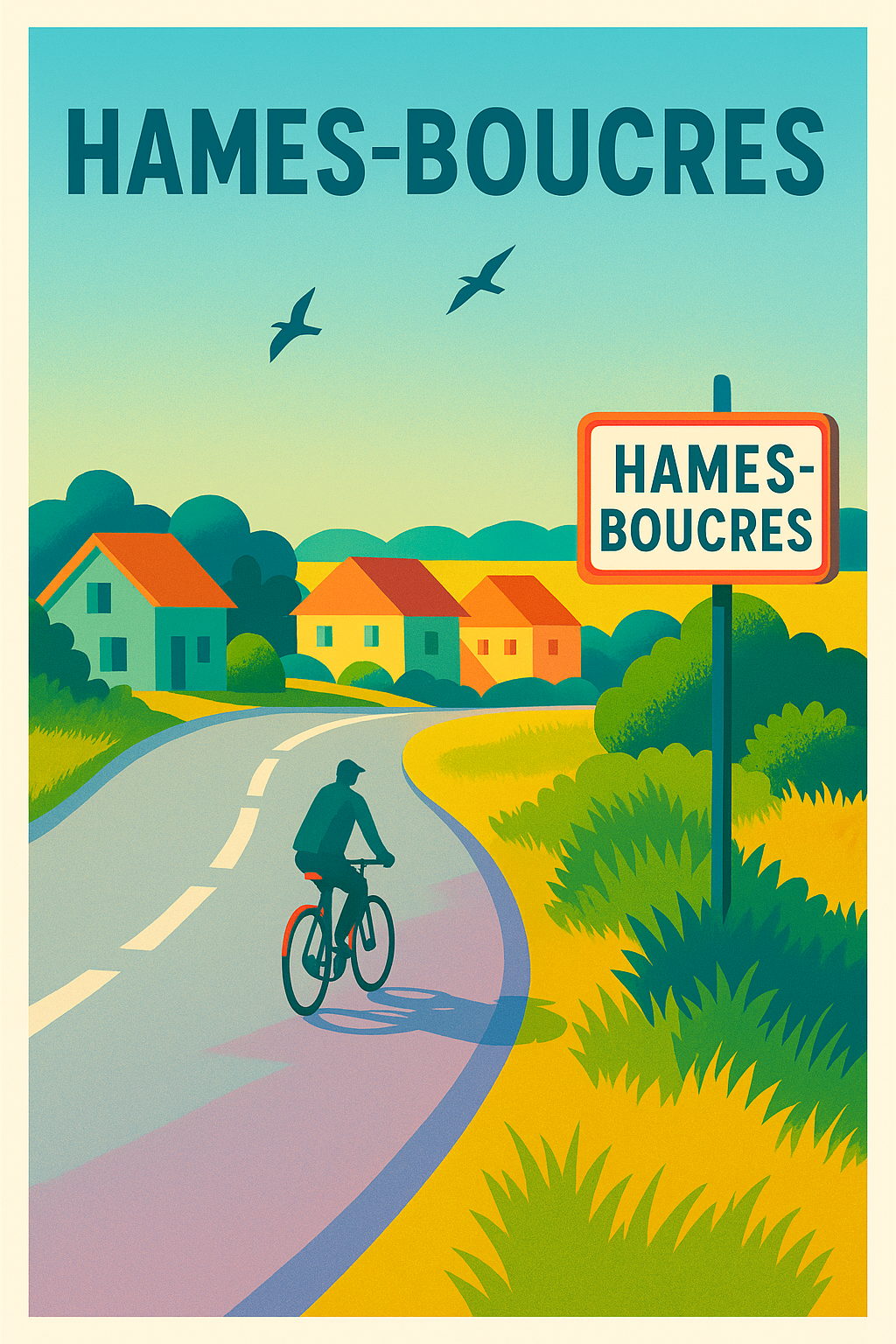 Affiche de Hames-Boucres - Escapade à vélo au cœur de la campagne