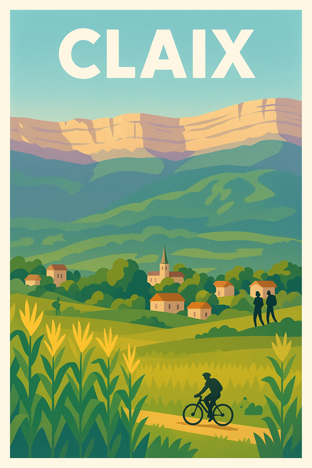 Affiche de Claix - Évasion nature au pied des montagnes