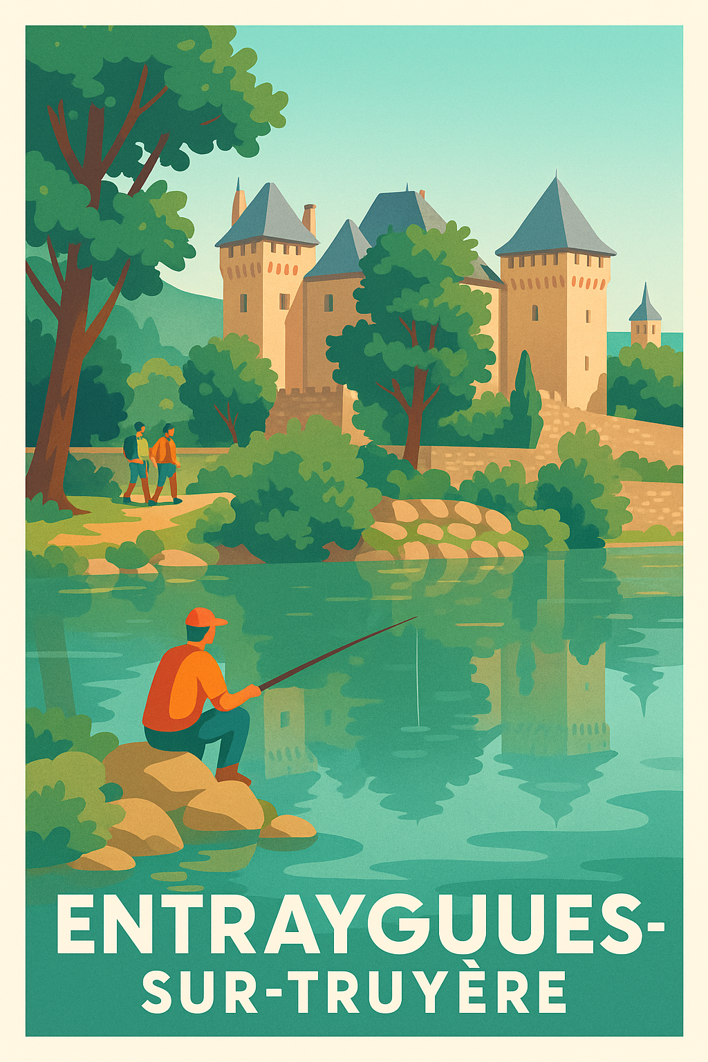 Affiche de Entraygues-sur-Truyère - Évasion bucolique au bord de l'eau