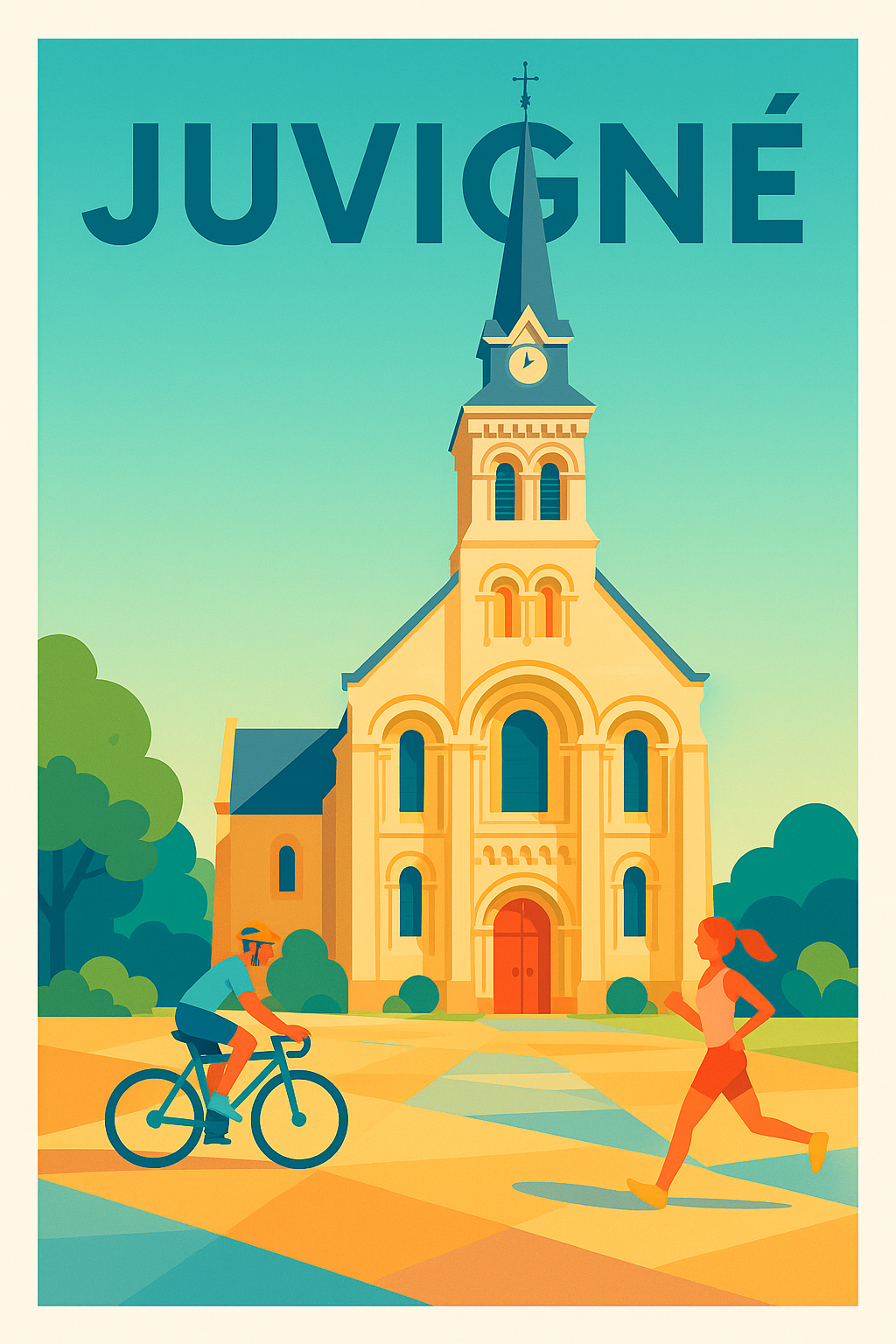 Affiche de Juvigné - Harmonie et vitalité au cœur du village
