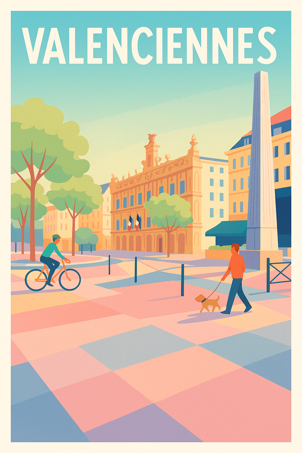 Affiche de Valenciennes - L'élégance urbaine au cœur de la ville
