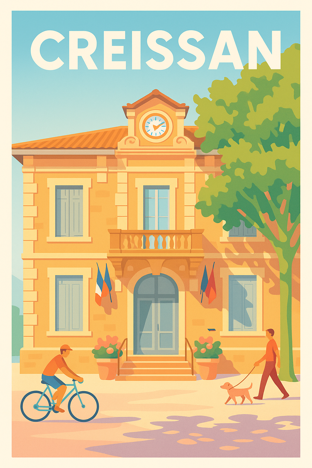Affiche de Creissan - Charme et douceur de vie en Provence