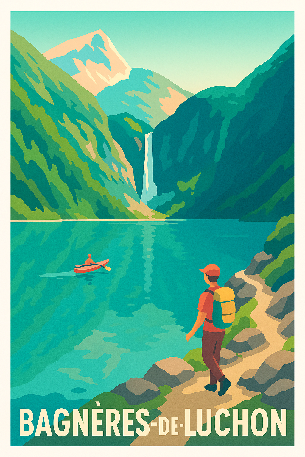 Affiche Bagnères-de-Luchon — Évasion Nature au Cœur des Pyrénées · poster d'art de Bagnères-de-Luchon