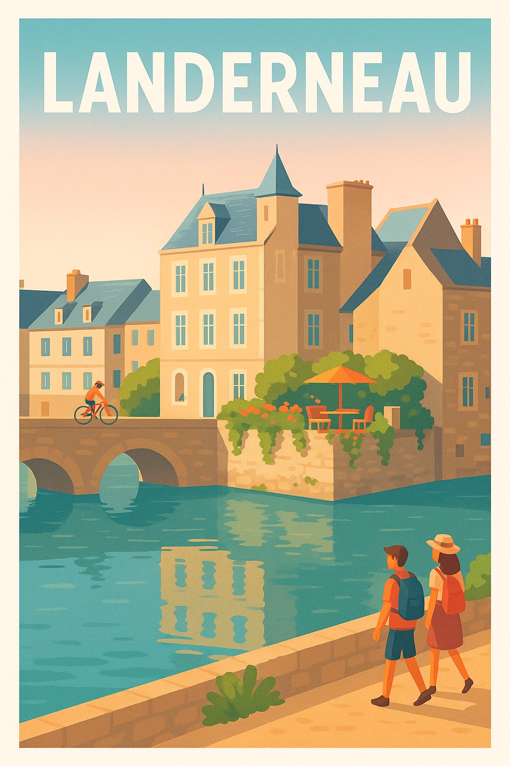 Affiche de Landerneau - Charme et douceur au fil de l'eau