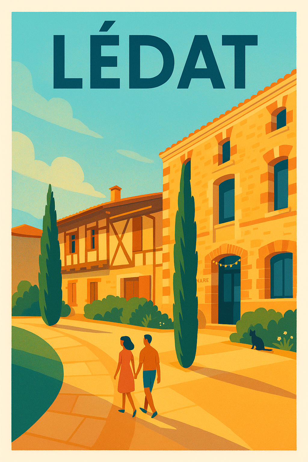 Affiche de Lédat - Charmante promenade ensoleillée