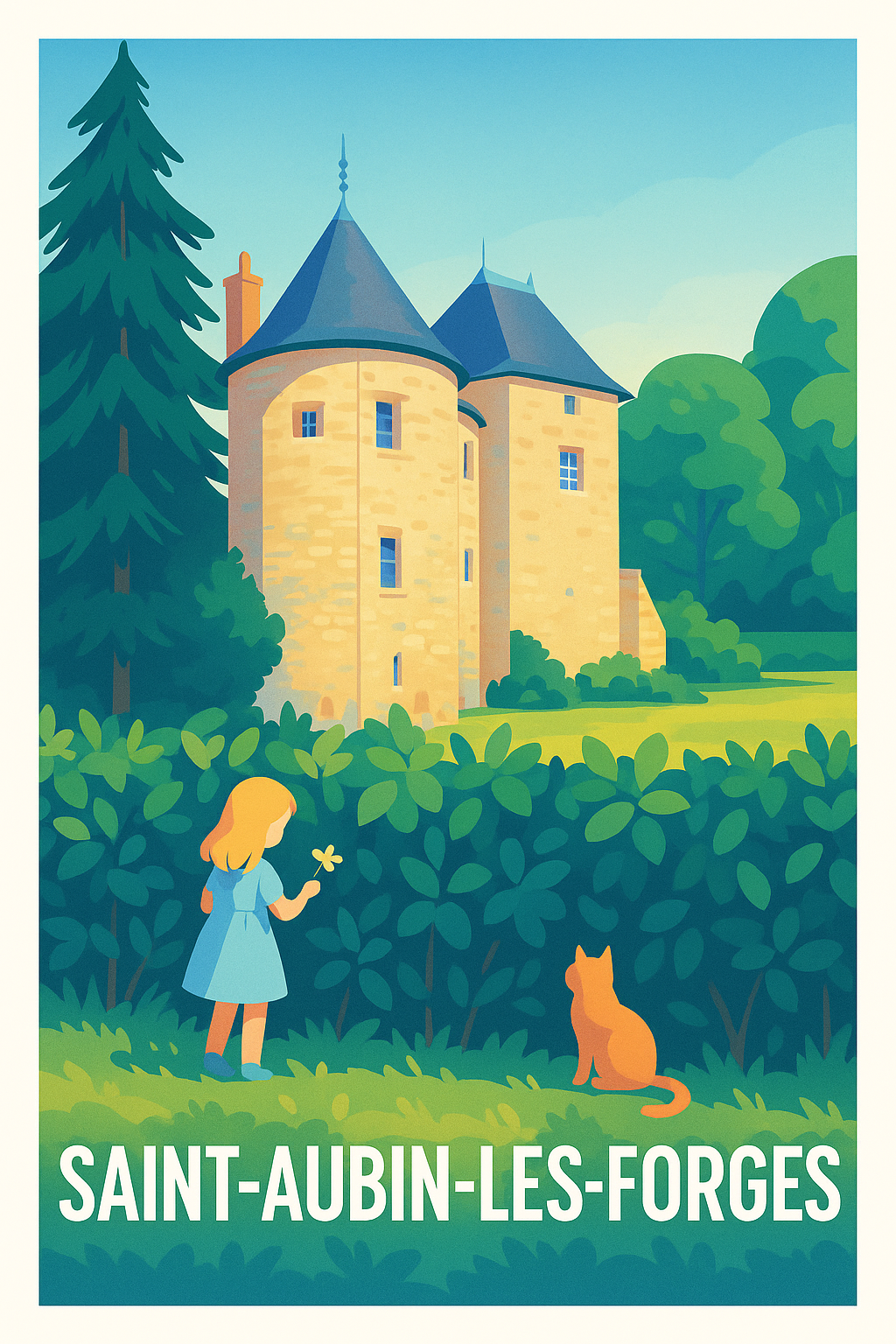 Affiche de Saint-Aubin-les-Forges - Charme et douceur au cœur de la nature