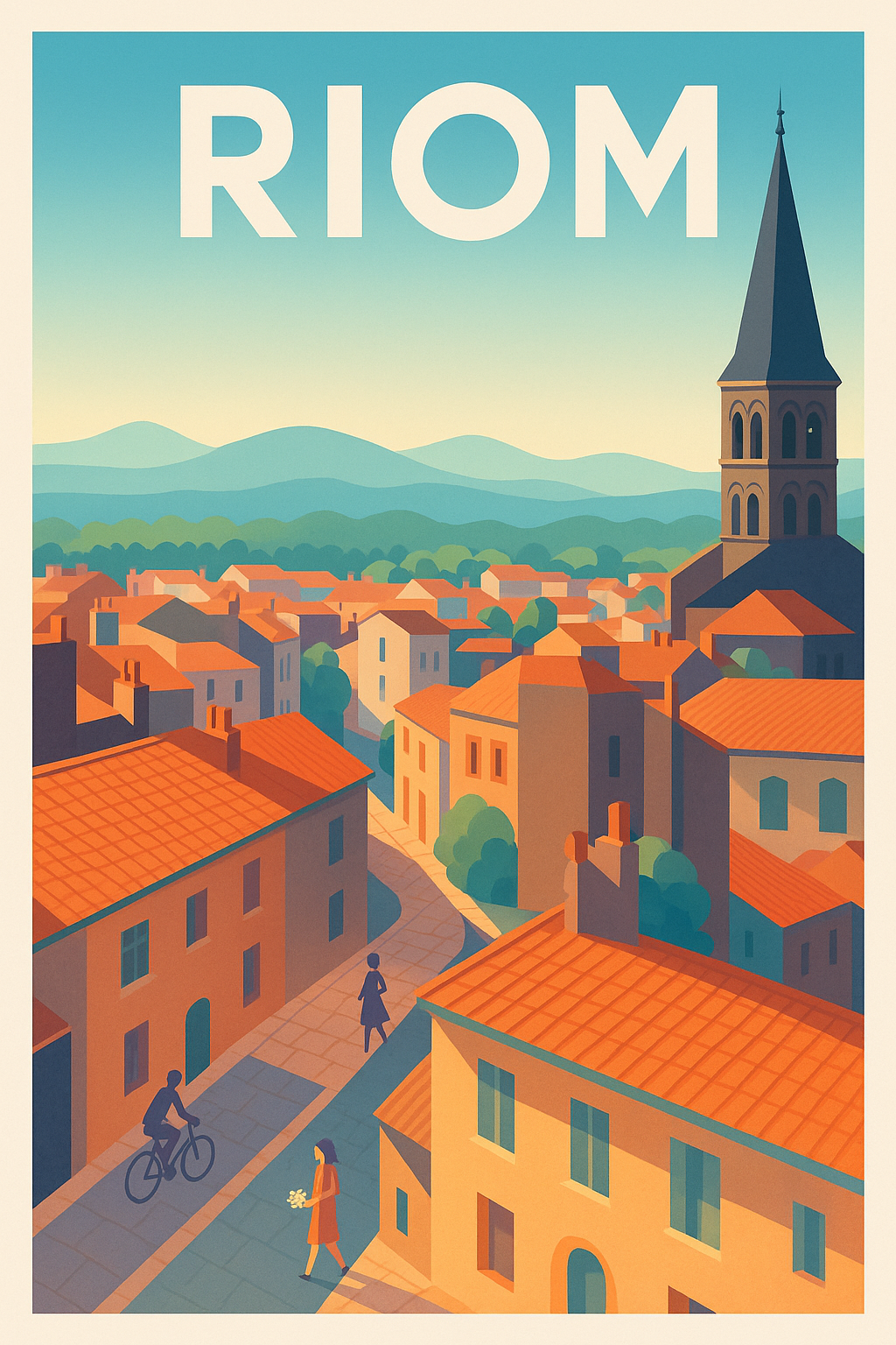 Affiche de Riom - Douceur et charme au cœur de la ville