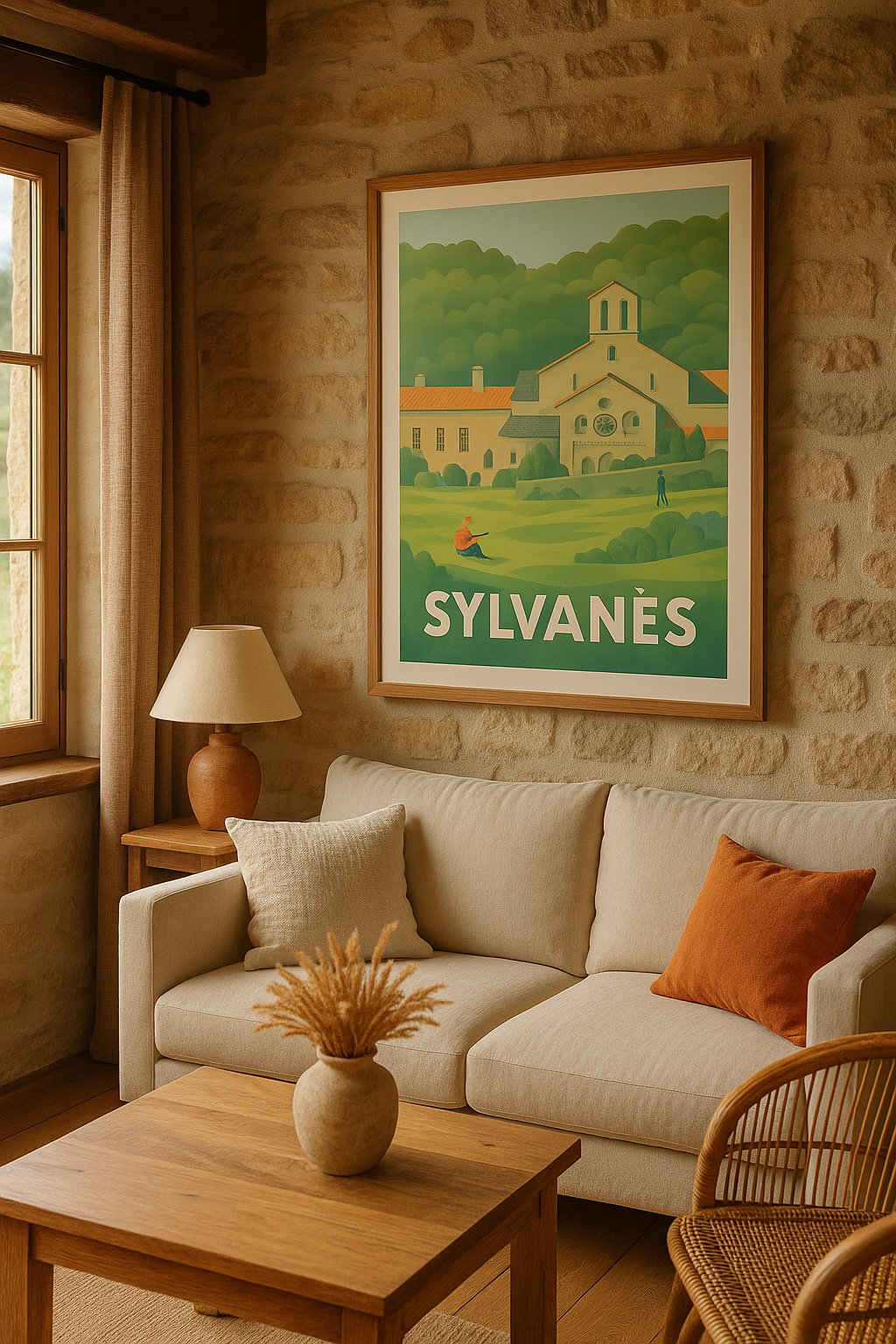 Affiche Sylvanès — Tranquillité et patrimoine en pleine nature · poster d'art de Sylvanès